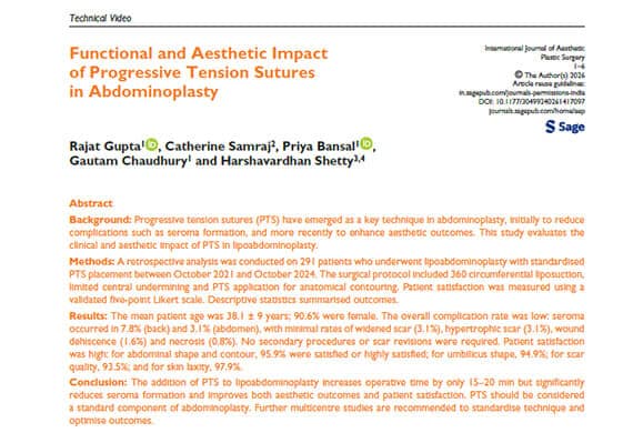 Functional and Aesthetic Impact of Progressive Tension Sutures in Abdominoplasty